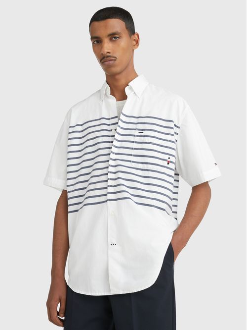 Camisa de manga corta con rayas marineras