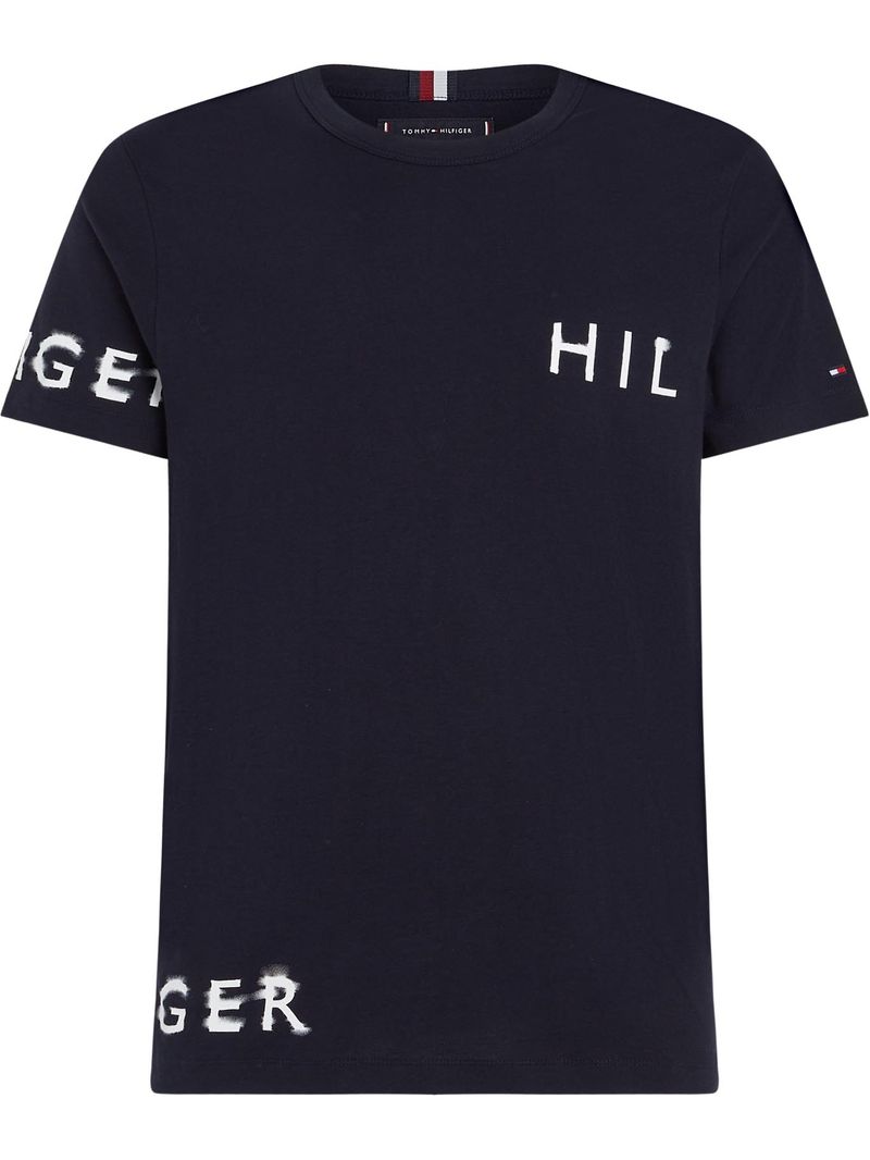 Remera-de-corte-slim-con-logo-Hilfiger