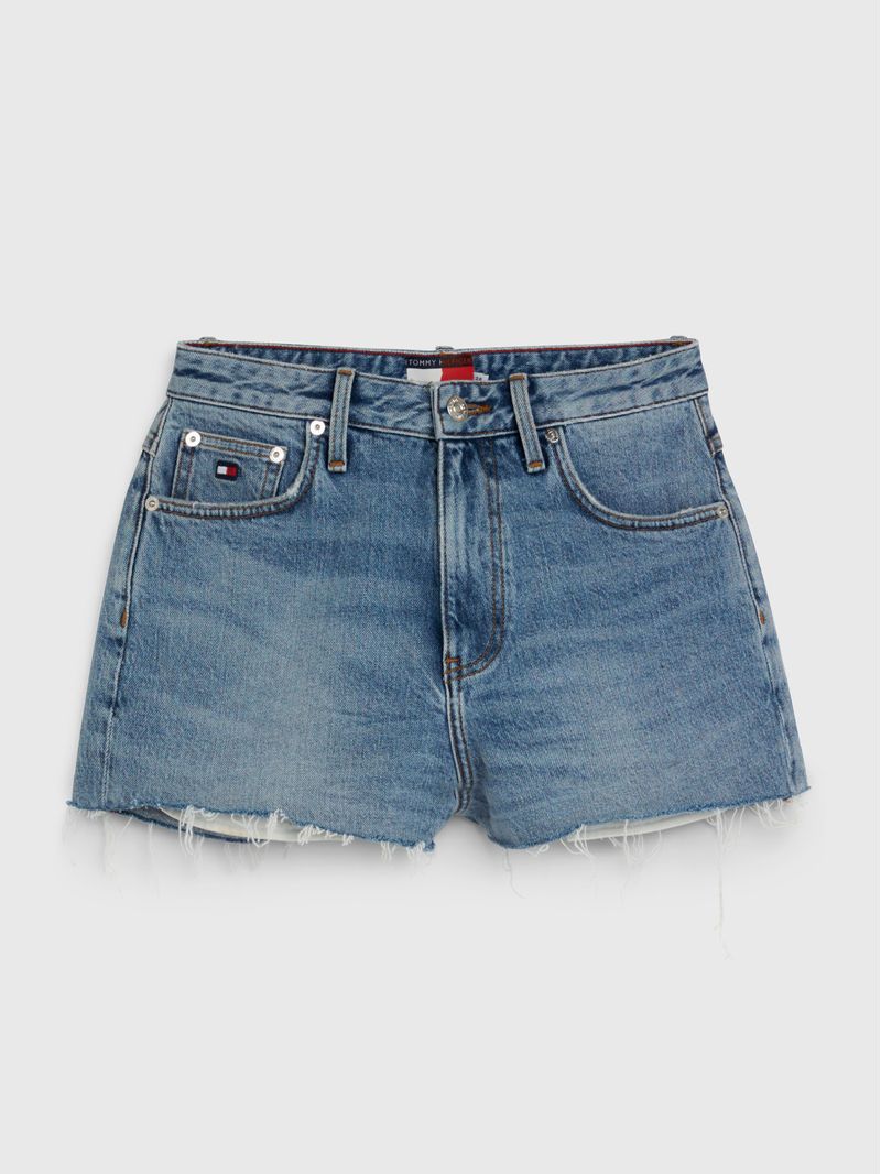 Shorts-jeans-Tommy-Hilfiger-x-Shawn-Mendes-de-cintura-alta
