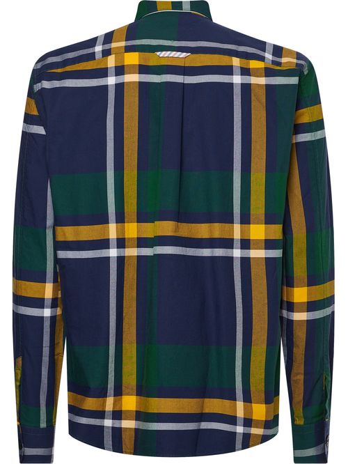 Sobrecamisa de cuadros en algodón Oxford