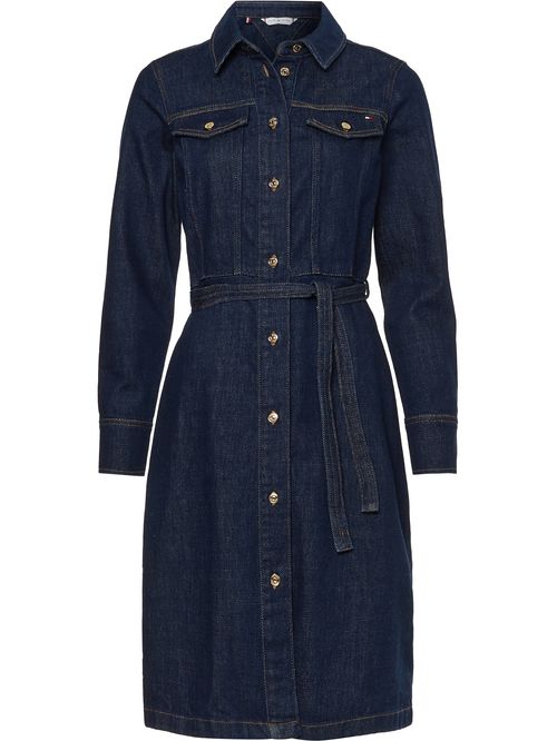 Vestido denim de corte slim