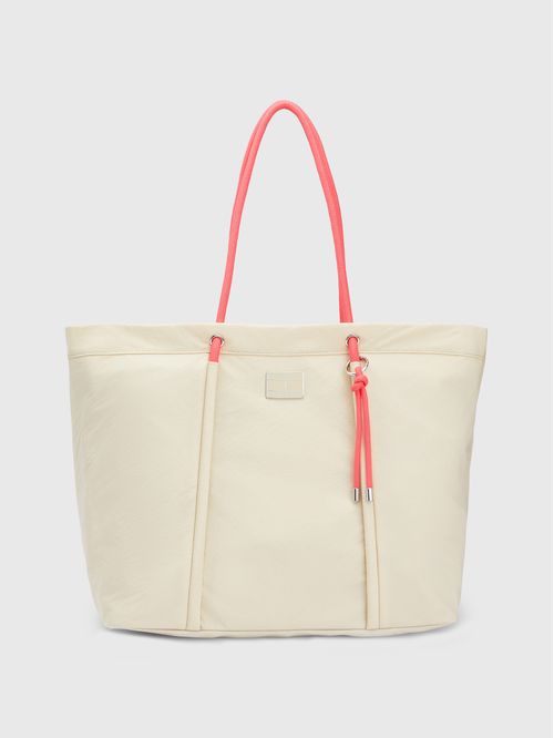 Cartera tote de playa con insignia