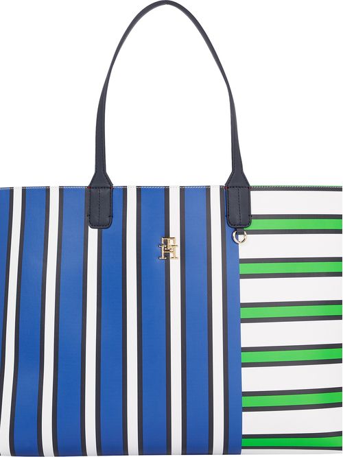 Cartera tote Iconic de rayas mixtas