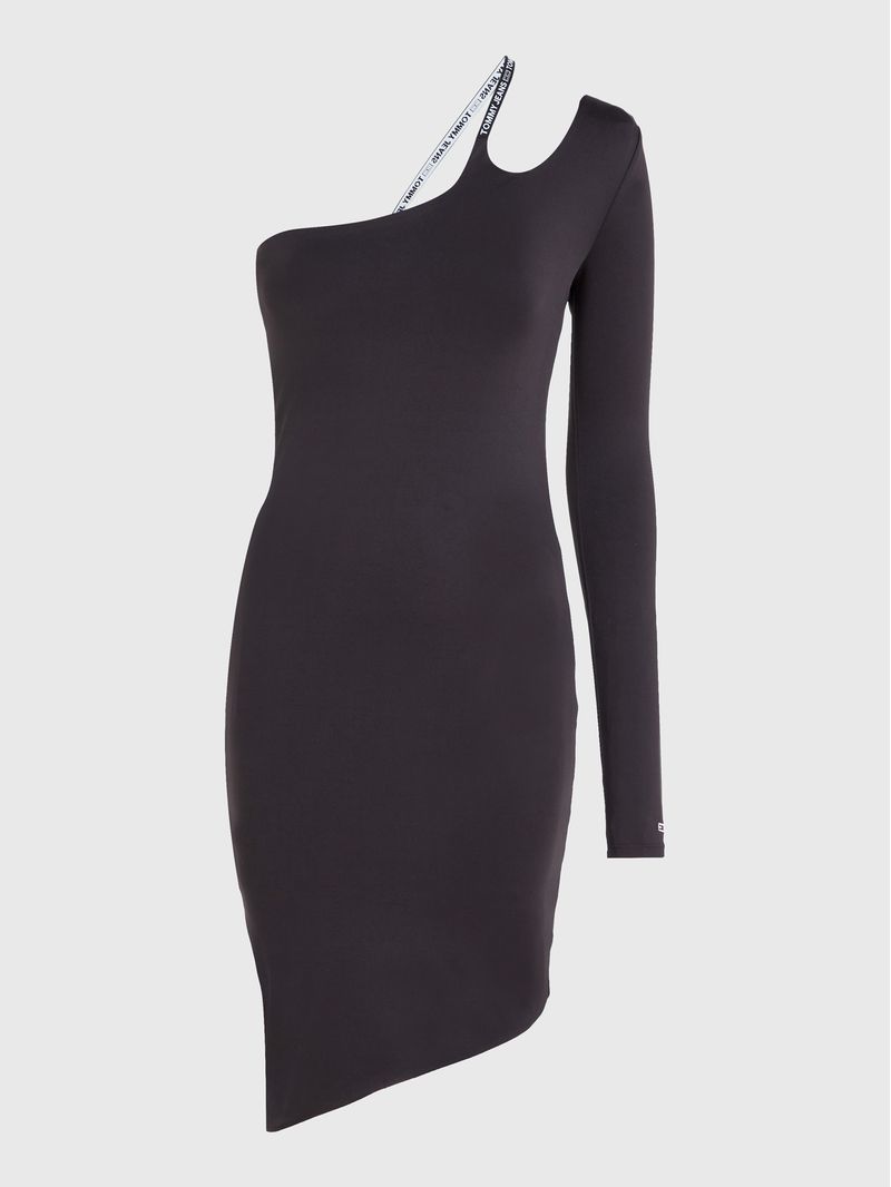 Vestido-ajustado-con-hombro-asimetrico