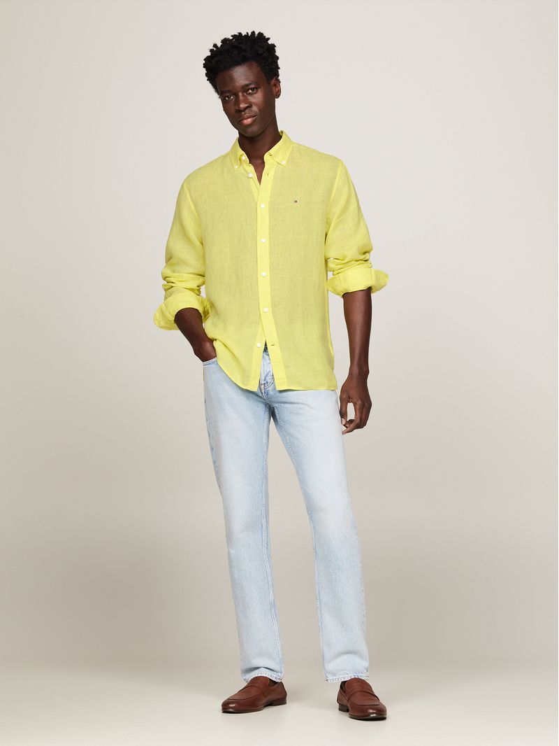 Camisa-de-lino-teñido-con-pigmentos