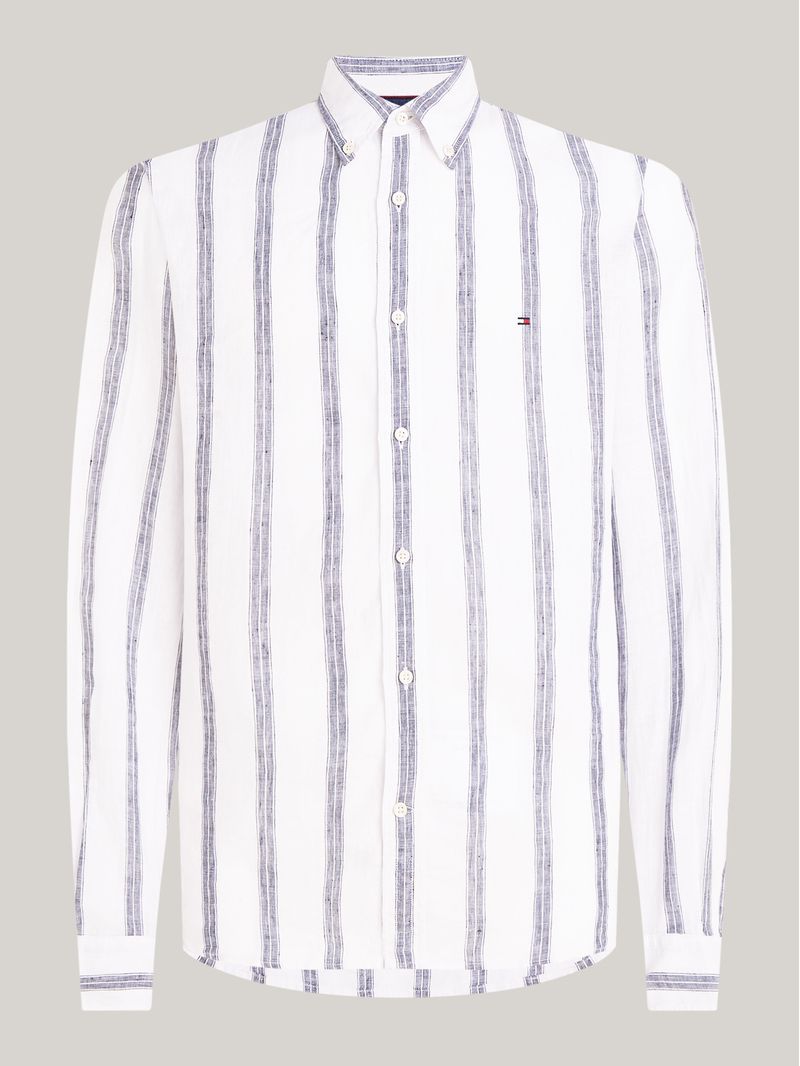 Camisa-regular-de-lino-con-diseño-de-rayas