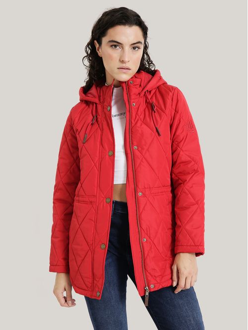 Campera acolchada con cierre de cremallera