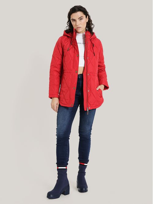 Campera acolchada con cierre de cremallera