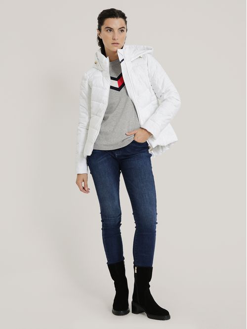 Campera acolchada con cierre de cremallera