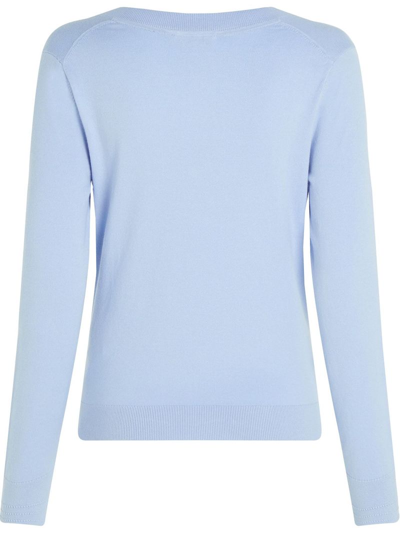 Sweater-de-punto-con-Cuello-en-V