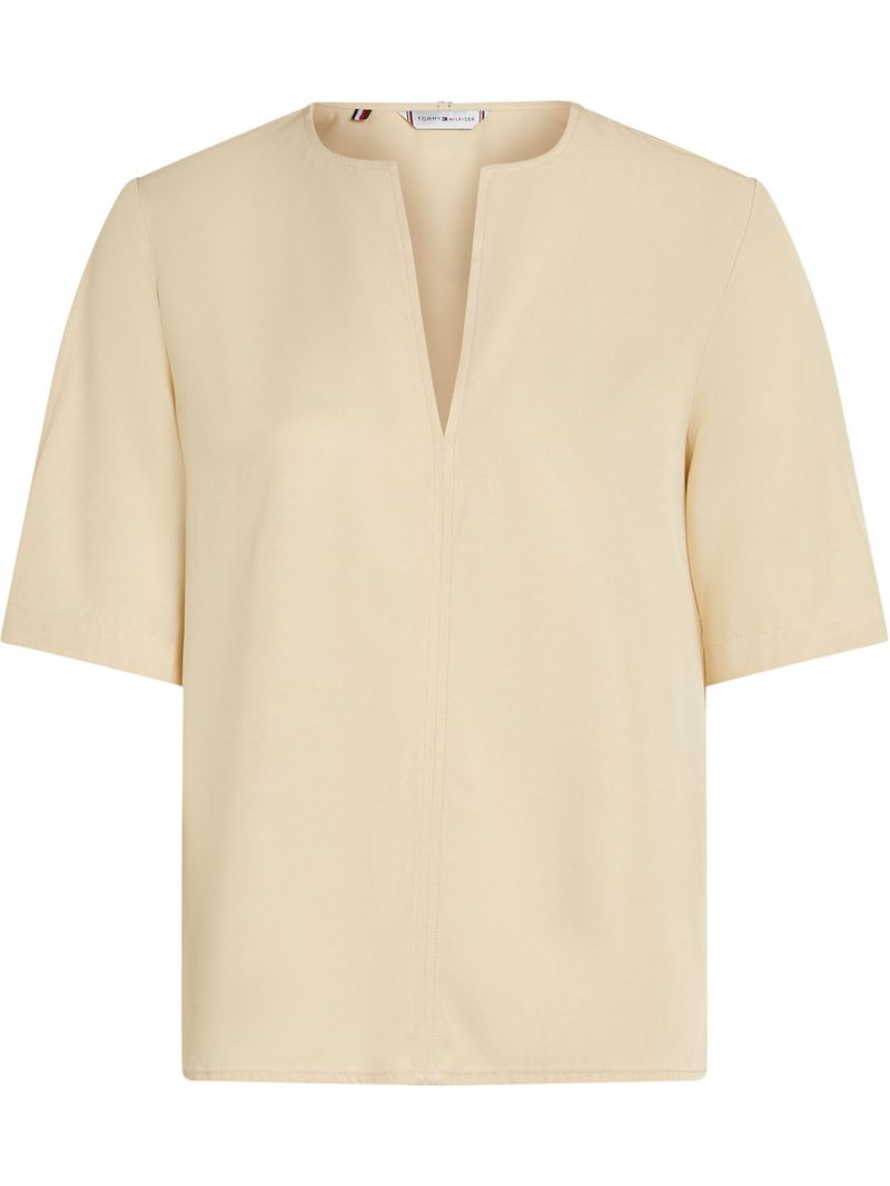 Blusa-de-corte-regular-con-cuello-en-v