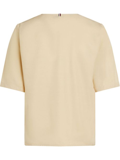 Blusa de corte regular con cuello en v