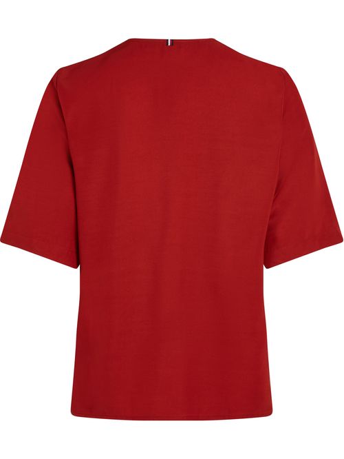 Blusa de corte regular con cuello en v