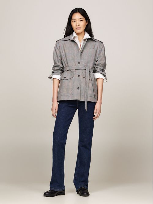 Campera tipo americana de cuadros