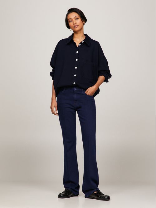 Jean bootcut de talle medio