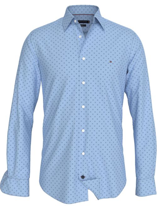Camisa oxford con micro estampado