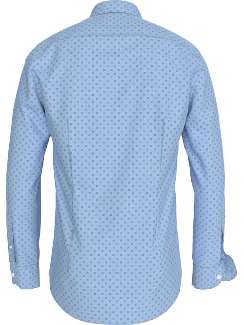 Camisa oxford con micro estampado