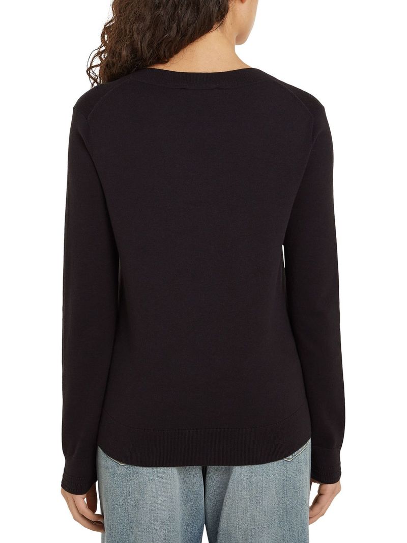Sweater-de-punto-con-Cuello-en-V
