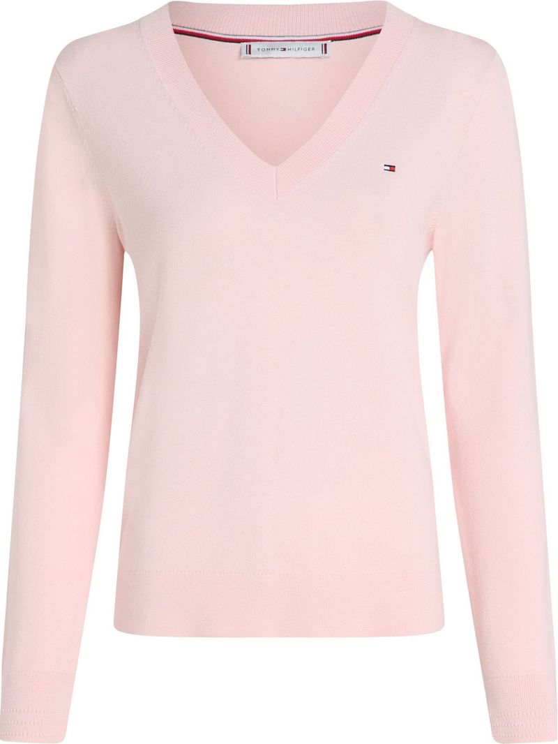 Sweater-de-punto-con-Cuello-en-V