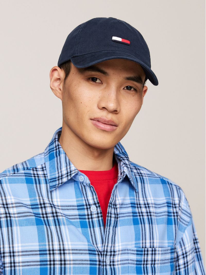 Gorra-de-beisbol-chaqueta-jeans-con-logo-alargado