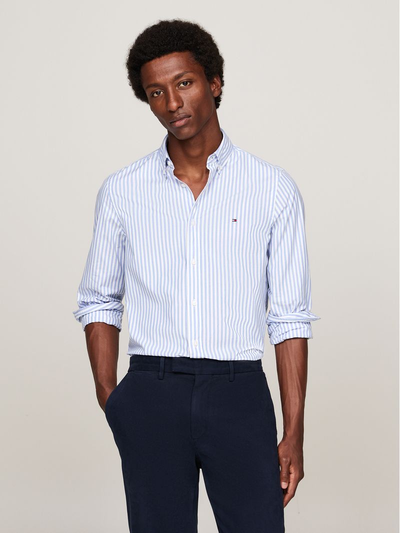Camisa-slim-de-popelin-a-rayas-TH-Flex