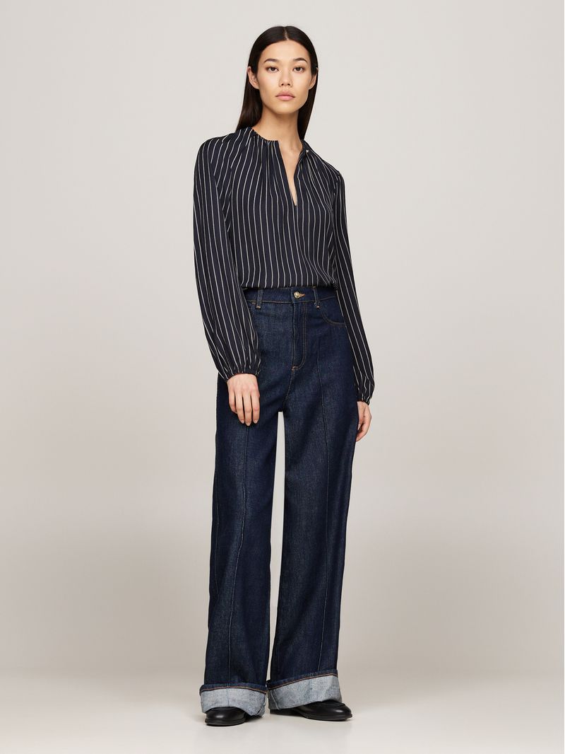 Blusa-de-rayas-estilo-cuerda-con-frunces