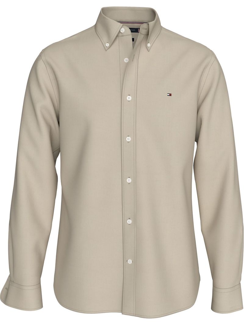 Camisa-herringbone-solida-de-corte-regular