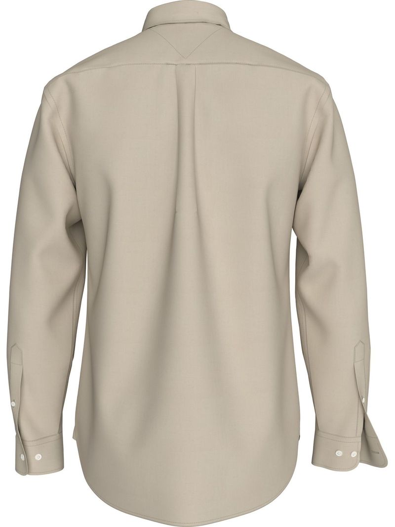 Camisa-herringbone-solida-de-corte-regular