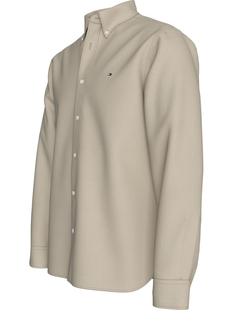 Camisa-herringbone-solida-de-corte-regular