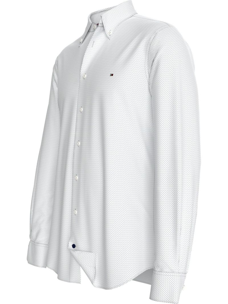 Camisa-stretch-de-corte-slim-con-logo