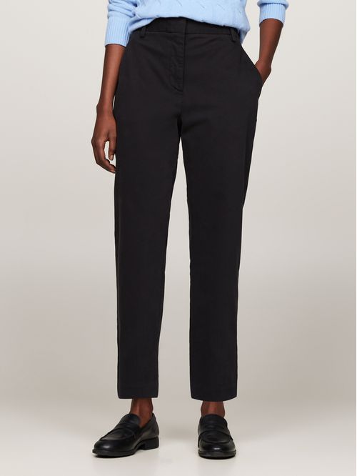 Pantalón chino elástico de corte recto y slim