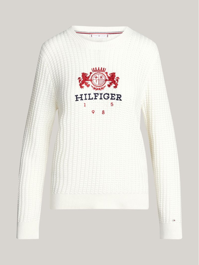 Sweater-de-punto-gofrado-con-logo-bordado