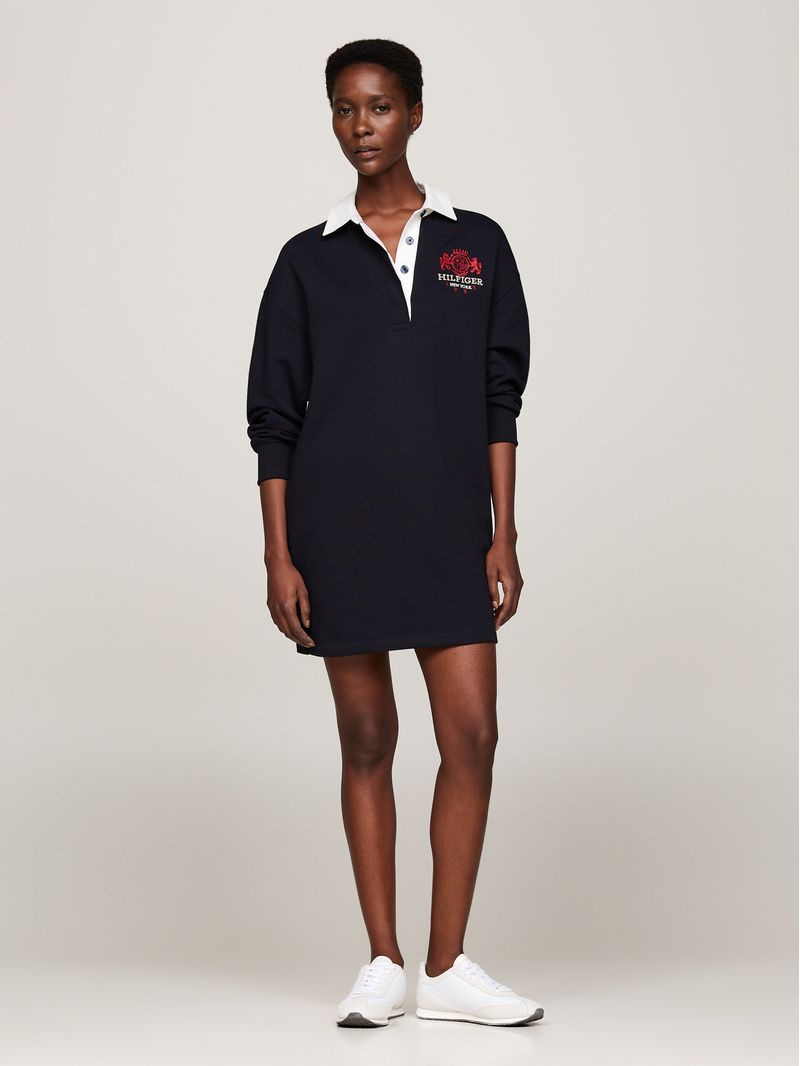 Vestido-corto-de-estilo-rugby