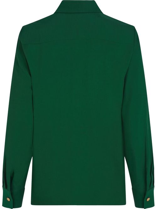 Camisa de corte amplio con logo metálico