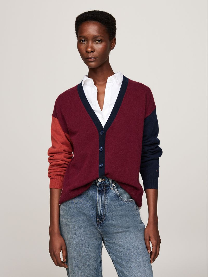 Cardigan-color-block-de-cachemira