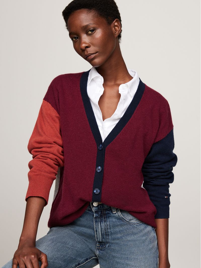 Cardigan-color-block-de-cachemira
