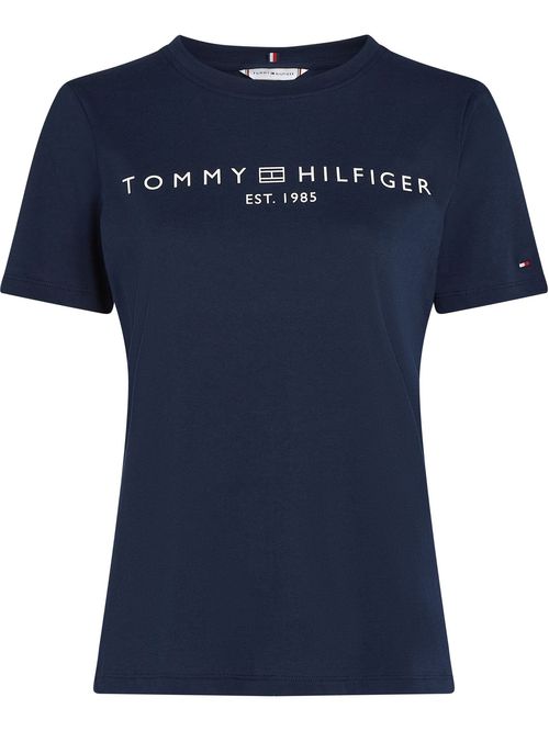 Remera con cuello redondo y logo distintivo