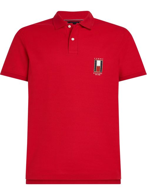 Chomba de corte regular con logo vertical