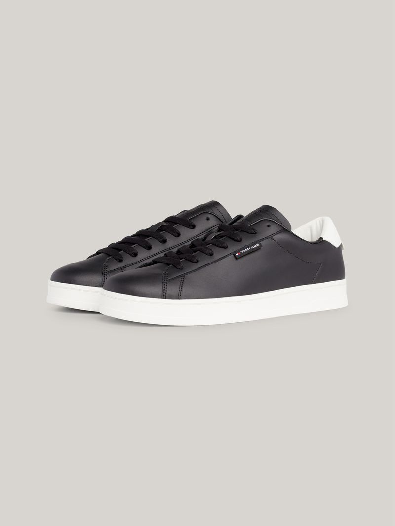 Zapatillas-de-cuero-con-suela-cupsole-y-logo