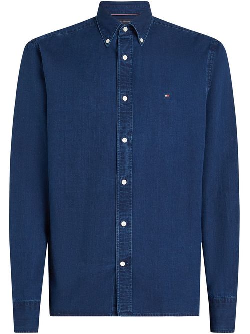 Camisa chambray de corte regular