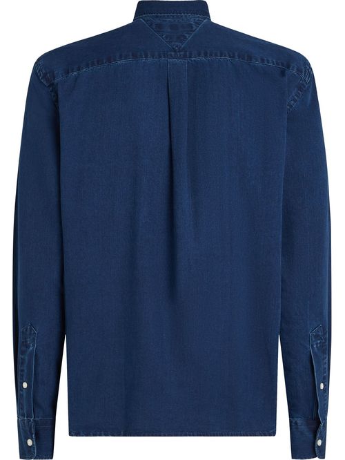 Camisa chambray de corte regular