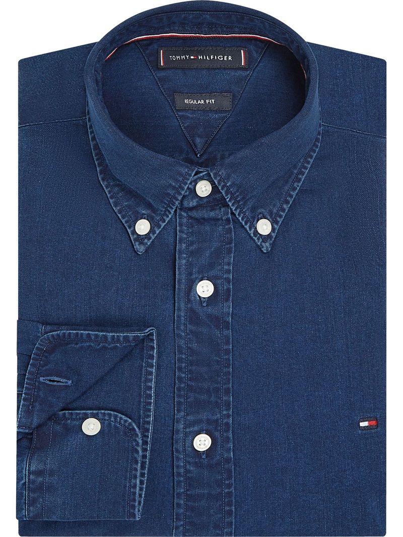 Camisa-chambray-de-corte-regular