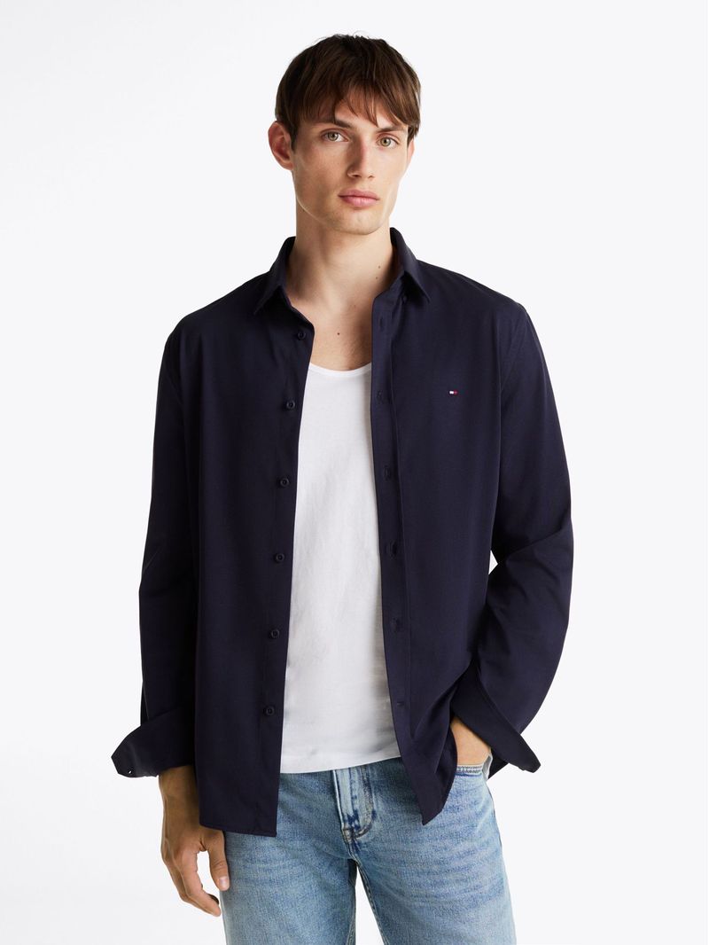 Camisa-solida-de-corte-slim