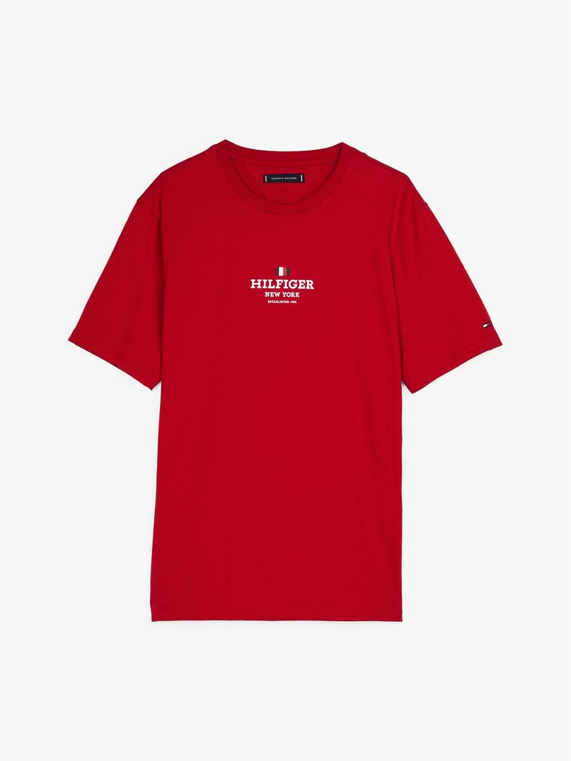 Remera-de-cuello-redondo-con-logo