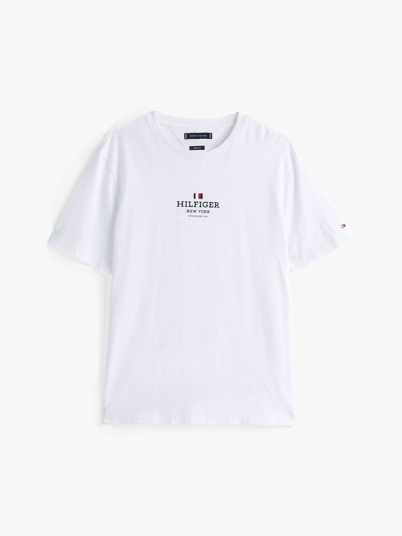 Remera-de-cuello-redondo-con-logo