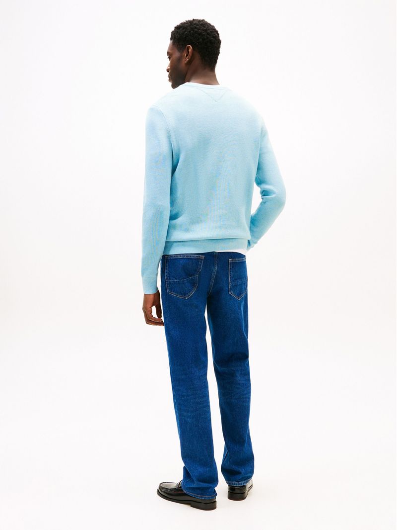 Sweater-de-punto-texturizado-y-cuello-redondo