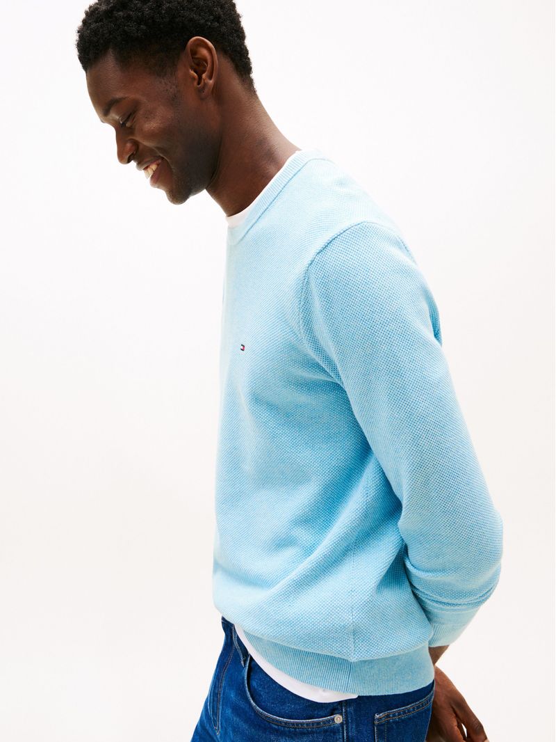 Sweater-de-punto-texturizado-y-cuello-redondo