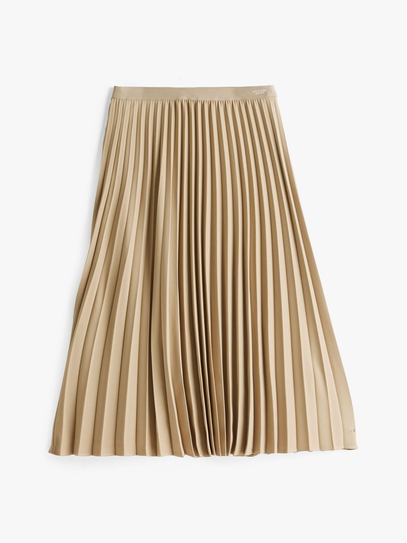 Falda-midi-plisada-con-logo-en-cintura
