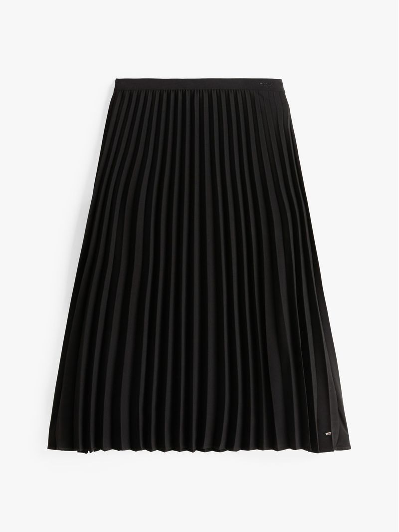 Falda-midi-plisada-con-logo-en-cintura