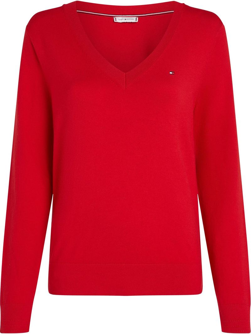 Sweater-de-punto-con-Cuello-en-V